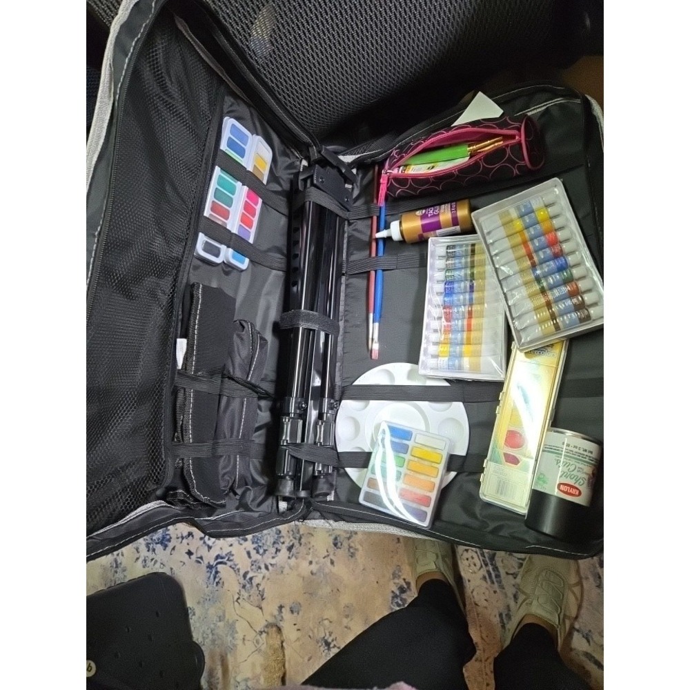Artists Loft Easel Portfolio Art Set Watercolor Acrylic Paints Pastels
